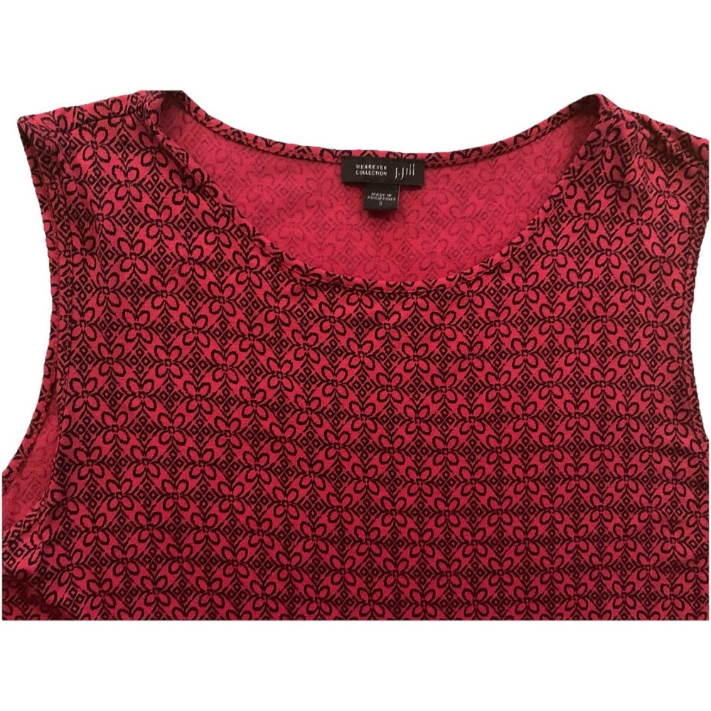 J. Jill Wearever Collection Tank Top Floral Geometric - Size Small - Picture 2 of 4